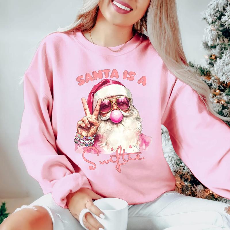 Santa Is A Swiftie Sweatshirt, Christmas Santa Shirt, Merry Sweatshirt/ Hoodie